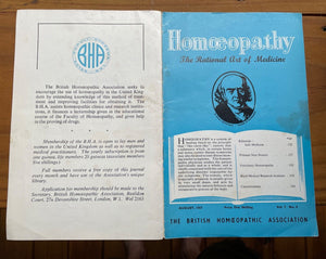 HOMOEOPATHY: BRITISH HOMOEOPATHIC ASSN - ALTERNATIVE NATURAL MEDICINE, Aug 1957