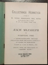AESH MEZAREPH OR PURIFYING FIRE - WILLIAM W. WESTCOTT, 1950s - KABBALAH ALCHEMY