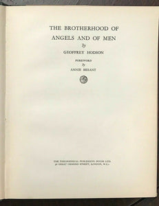 BROTHERHOOD OF ANGELS AND OF MEN - Hodson, 1st 1927 ANGELIC REALM CALLING ANGELS