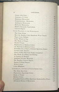 ELEMENTARY COLOR - MILTON BRADLEY, 1st 1895 COLOR THEORY PSYCHOLOGY BOARD GAMES