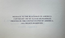 MESSAGE TO THE BLACKMAN IN AMERICA - Muhammad, 1st 1965 - ALLAH, CIVIL RIGHTS