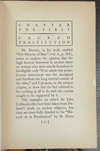 SACRED PROSTITUTION & MARRIAGE BY CAPTURE - 1932 ANTHROPOLOGY SERPENT WORSHIP