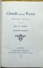 CLOUDS WITHOUT WATER - ALEISTER CROWLEY, 1973 - OCCULT POETRY THELEMA