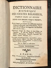 1770 - DICTIONARY OF RELIGIOUS CULTS - Delacroix 3V ASTROLOGY PAGAN OCCULT WITCH