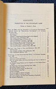 NARRATIVES OF THE WITCHCRAFT CASES (1648-1706) - Burr, 1975 - WITCH TRIALS