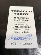 SIGNED - TOBACCO TAROT - Menegazzi, ITALY 1980 SEALED 975/1000 METAL CASE SCARCE