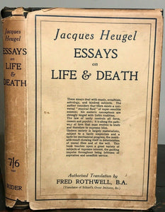 ESSAYS ON LIFE AND DEATH - Heugel, 1st Ed - OCCULT ASTROLOGY MUSIC NUMEROLOGY