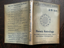 HORARY ASTROLOGY - Alan Leo, 1908 - ASTROLOGICAL HOROSCOPE ZODIAC DIVINATION