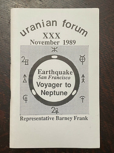 URANIAN FORUM MAGAZINE - 1989 - ASTROLOGY CURRENT EVENTS DIVINATION PROPHECY