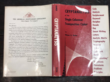 CRYPTANALYSIS: COLUMNAR TRANSPOSITION CIPHER, Wayne Barker, 1st/1st 1961 HC/DJ