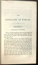 PLURALITY OF WORLDS - Hitchcock, 1st 1854 EXTRATERRESTRIAL LIFE PLANETS ALIENS