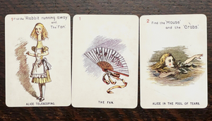 VINTAGE ALICE AND WONDERLAND CARD GAME SET - Complete 48 Cards + Booklet