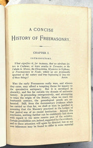 CONCISE HISTORY OF FREEMASONRY - Gould, 1924 - SECRET SOCIETIES MASONIC HISTORY