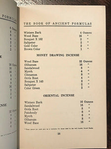 ANCIENT BOOK OF FORMULAS - 1967, Dorene Pub - OCCULT SPELLS WITCHCRAFT GRIMOIRE