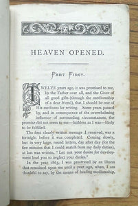 HEAVEN OPENED: MESSAGES FOR THE BEREAVED - Theobald, 1st 1870 AFTERLIFE SPIRITS