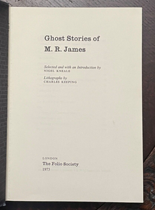 GHOST STORIES OF M.R. JAMES - 1973 - ILLUSTRATED GOTHIC HORROR LITERATURE