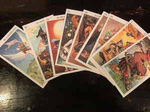 TAROCCHI DELL'ALBA DORATA - Berti, 1st/1st 1990 TAROT CARDS Magick Fairies Elves