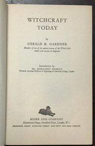 WITCHCRAFT TODAY - Gerald B. Gardner, First Ed, 1954 - WITCHCRAFT WICCA MAGICK