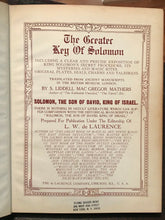 THE GREATER KEY OF SOLOMON - Mathers, De Laurence - INVOCATION MAGICK GRIMOIRE