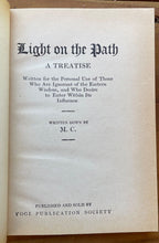 LIGHT ON THE PATH - Collins, 1910 - THEOSOPHY EASTERN SPIRITUAL ENLIGHTENMENT