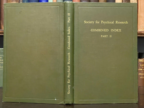 1914 - SOCIETY FOR PSYCHICAL RESEARCH - COMBINED INDEX, for YEARS 1901-1913