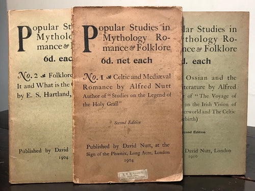 POPULAR STUDIES IN MYTHOLOGY ROMANCE & FOLKLORE - NUTT Complete Set 16 Vols 1908