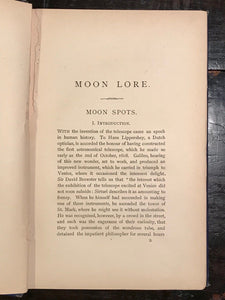 1885 - MOON LORE by Rev. Timothy Harley, 1st Ed, MOON LUNAR LEGENDS WORSHIP