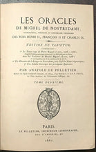 ORACLES DE MICHEL DE NOSTREDAME - 1st, 1867 2 Vols NOSTRADAMUS PROPHECIES