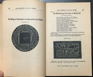 6th AND 7th BOOKS OF MOSES, OR MOSES' MAGICAL SPIRIT ART - MAGICK GRIMOIRE 1900s