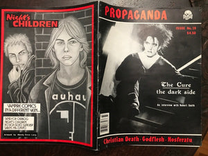 PROPAGANDA MAGAZINE #19 FALL 1992 - GOTH PUNK MUSIC - THE CURE ROBERT SMITH