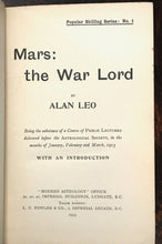 MARS: THE WAR LORD - Alan Leo, 1st 1915 ASTROLOGY ZODIAC DIVINATION FATE FORTUNE