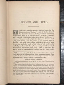 HEAVEN AND ITS WONDERS AND HELL FROM THINGS HEARD AND SEEN ~ Swedenborg, 1884