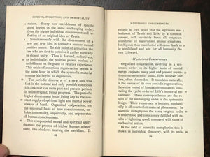 SCIENCE, EVOLUTION, AND IMMORTALITY - 1st 1927 - DARWIN SPIRIT EARTH PROPHECY