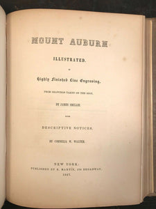 THE RURAL CEMETERIES OF AMERICA: GREEN-WOOD ILLUSTRATED - 1st Ed, 1847 GRAVEYARD