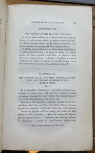 WILLIAM LILLY + ZADKIEL, INTRODUCTION TO ASTROLOGY - 1st, 1835 - ZODIAC PROPHECY