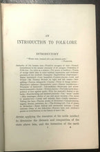 INTRODUCTION TO FOLK-LORE - Roalfe-Cox, 1904 MAGIC MYTHS FOLKLORE GHOSTS GODS