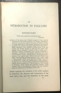 INTRODUCTION TO FOLK-LORE - Roalfe-Cox, 1904 MAGIC MYTHS FOLKLORE GHOSTS GODS