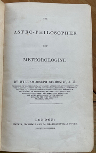 ASTRO-PHILOSOPHER AND METEOROLOGIST - Simmonite, 1st 1847 - ASTROLOGY DIVINATION