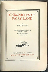 CHRONICLES OF FAIRY LAND - Hume, 1911 SCARCE ILLUSTRATED FAIRYTALES ELVES GNOMES