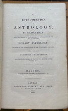 WILLIAM LILLY + ZADKIEL, INTRODUCTION TO ASTROLOGY - 1st, 1835 - ZODIAC PROPHECY