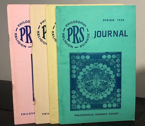 MANLY P. HALL, PHILOSOPHICAL RESEARCH SOCIETY JOURNAL - Full Year, 4 Issues 1970