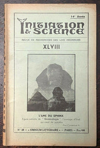 INITIATION & SCIENCE French OCCULT JOURNAL - April-Aug 1959 ALCHEMY METAPHYSICS