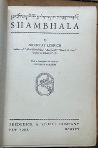 SHAMBHALA - Roerich, 1st 1930 - TIBETAN MYSTICISM WITCHCRAFT HOLLOW EARTH OCCULT