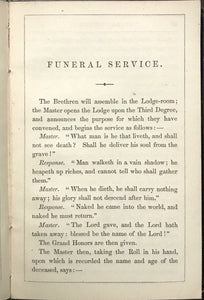 HALL'S MASTER WORKMAN & MASONIC MONITOR - Hall, 1st 1864 LEATHER FREEMASONRY