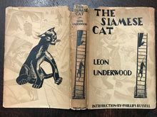 THE SIAMESE CAT - Underwood, 1st and Limited Ed, 1928 - CATS ART DECO WOODCUTS