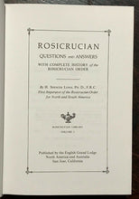 ROSICRUCIAN QUESTIONS & ANSWERS - Lewis - MYSTERIES MYSTICAL AMORC HISTORY