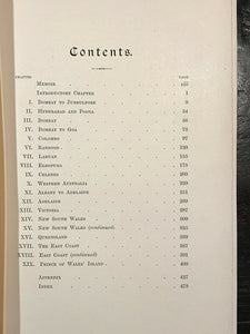 THE LAST VOYAGE TO INDIA & AUSTRALIA - LADY BRASSEY, 1st 1889 - VICTORIAN TRAVEL