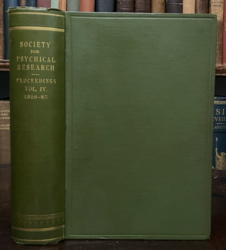 1886-87 - SOCIETY FOR PSYCHICAL RESEARCH - HYPNOTISM TELEPATHY AUTOMATIC WRITING