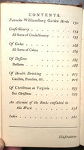 WILLIAMSBURG ART OF COOKERY - Bullock, 1938 ANTIQUE VIRGINIA RECIPES COOKING