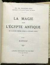 LA MAGIE DANS L'EGYPTE ANTIQUE - 1st 1925 - ANCIENT EGYPT EGYPTIAN MAGICK MAGIC